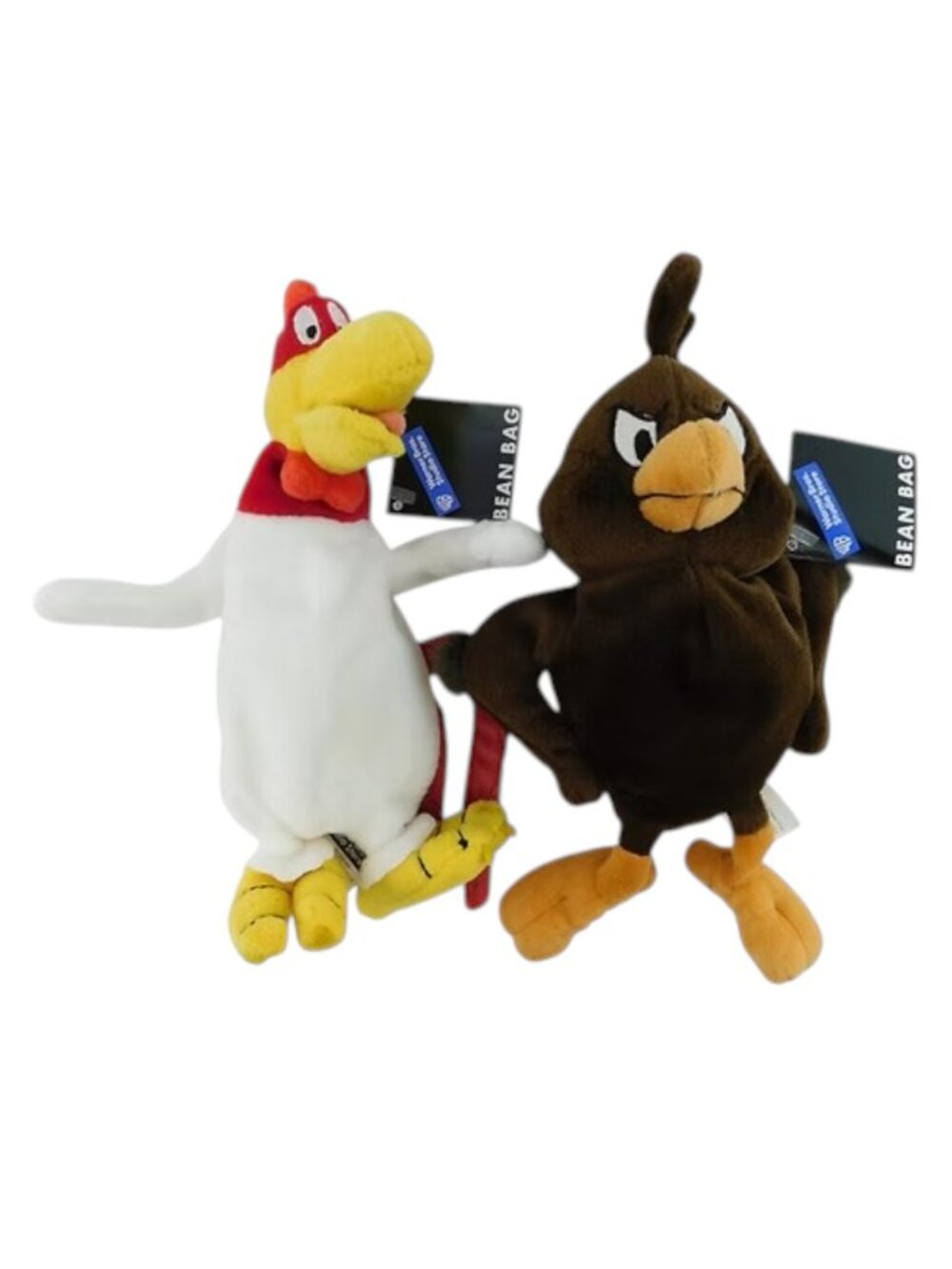 FOGHORN LEGHORN and Henry Chicken Hawk Set Warner Bros Bean Bag Plush